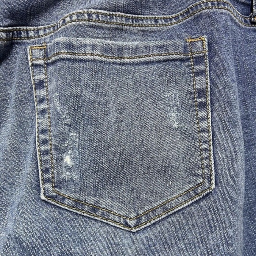 Torrid Women's‎ Boyfriend Jeans Stretch Distressed Raw Hem Skinny Denim Blue 16 - Picture 5 of 7